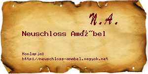 Neuschloss Amábel névjegykártya